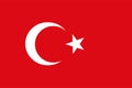 Turkey flag vector. Illustration of Turkey flag Royalty Free Stock Photo