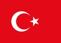 Turkey flag vector illustration Royalty Free Stock Photo