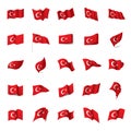 Turkey flag, vector illustration Royalty Free Stock Photo