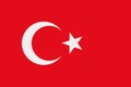 Turkey flag vector Royalty Free Stock Photo