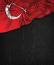 Turkey Flag Vintage on a Grunge Black Chalkboard