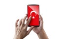Turkey flagged screen