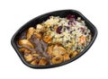 Turkey Gravy Rice TV Dinner Top View Royalty Free Stock Photo