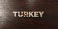 Turkey - grungy wooden headline on Maple - 3D rendered royalty free stock image
