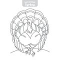 Turkey hand-drawn vector illustration.