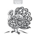 Turkey hand-drawn vector illustration.