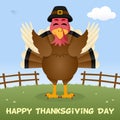 Turkey Happy Thanksgiving Day Card Royalty Free Stock Photo