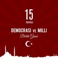 Turkey holiday Demokrasi ve Milli Birlik Gunu Royalty Free Stock Photo