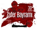 Turkey holiday Zafer Bayrami 30 Agustos Royalty Free Stock Photo