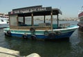 Turkey, Istanbul, Balat Park, motor boat at the pier