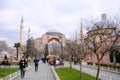 Turkey istanbul 03.03.2021. Facade and outside of Hagia sophia mosque now