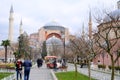 Turkey istanbul 03.03.2021. Facade and outside of Hagia sophia mosque now