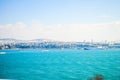 tourists visited the coast of the Bosporus during the Christmas holidays.