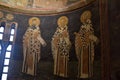 Murals under the dome in the Church of the Holy Savior Outside the Walls. Second name of it now is The Kariye Museum in Istanbul,