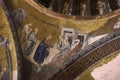 Murals under the dome in the Church of the Holy Savior Outside the Walls. Second name of it now is The Kariye Museum in Istanbul,