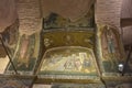 Murals under the dome in the Church of the Holy Savior Outside the Walls. Second name of it now is The Kariye Museum in Istanbul,