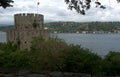 Turkey, Istanbul, Rumeli Hisari castle, view of the Halil Pasha Tower Royalty Free Stock Photo