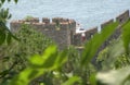 Turkey, Istanbul, Rumeli Hisari castle, view of the tower and fortress walls Royalty Free Stock Photo