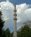 Turkey, Istanbul, Rustem Pasa, Cd. No:3, 34116 Fatih, New Mosque (Yeni Cami), the minaret of the mosque