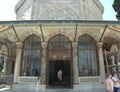 Turkey, Istanbul, Suleymaniye Mah., Mausoleum of Sultan Suleyman the Magnificent, entrance to the mausoleum
