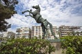 Turkey / Karsiyaka / Bostanli Horse sculpture view. Travel photo