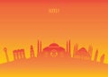 Turkey Landmark Global Travel And Journey paper background. Vector Design Template.used for your