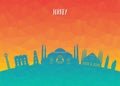 Turkey Landmark Global Travel And Journey paper background. Vector Design Template.used for your