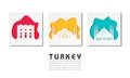 Turkey Landmark Global Travel And Journey paper background. Vector Design Template.used for your advertisement, book, banner,