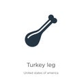 Turkey leg icon vector. Trendy flat turkey leg icon from united states of america collection isolated on white background. Vector