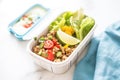 turkey lettuce wraps in a lunchbox for a healthy meal Royalty Free Stock Photo