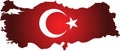 High detailed vector map turkey. Royalty Free Stock Photo