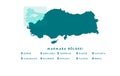 Vector Map Of Marmara Region In Turkey 