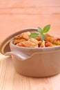 Turkey meat stewed with mushrooms Royalty Free Stock Photo