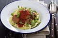 Turkey meatballs with zucchini noodles