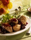 Turkey Medallions with cranberry sauce