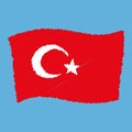 Turkey national flag - Al Bayrak Royalty Free Stock Photo