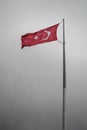 Turkey Flag Waving Red Star Crescent