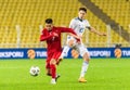 Turkey national football team right winger Cengiz Under against Russia midfielder Daler Kuzyaev during UEFA Nations League match