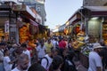 Turkey Old Market near Misir carsisi or Bazar. Crowded with people before the holidays