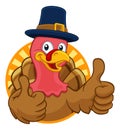 Turkey Pilgrim Hat Thanksgiving Cartoon Character