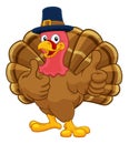 Turkey Pilgrim Hat Thanksgiving Cartoon Character