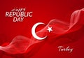 Turkey Republic Day Happy Republic Day October 29 National Day of Turkey national flag of Turkey Vector