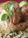 Turkey with rice and basil