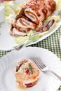 Turkey Roll At Table Royalty Free Stock Photo