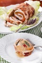 Turkey Roll At Table Royalty Free Stock Photo