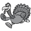 Turkey Run Illustration Royalty Free Stock Photo