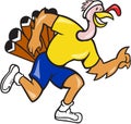 Turkey Run Runner Side Cartoon Royalty Free Stock Photo