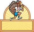 Turkey Run Runner Side Cartoon Isolated