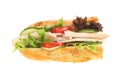 Turkey and salad baguette