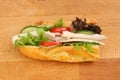 Turkey and salad baguette